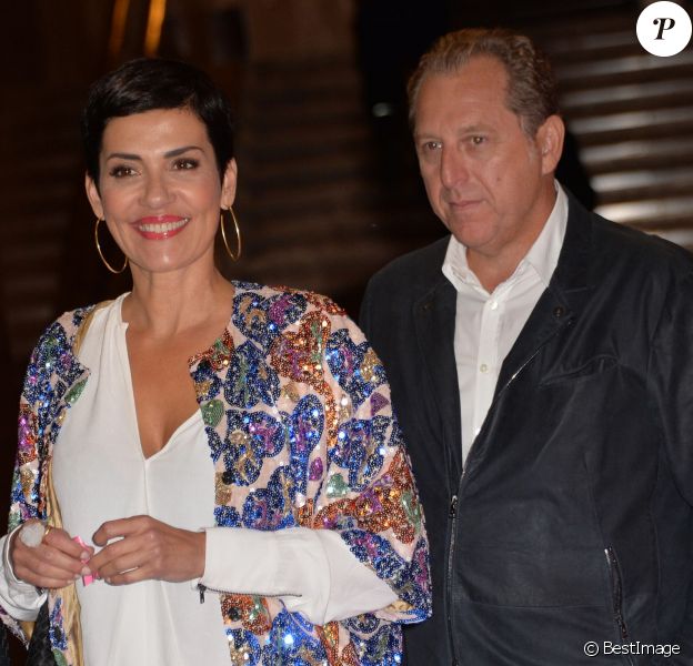 Cristina Cordula et son compagnon - Soirée de lancement d'Octobre Rose (le mois de lutte contre le cancer du sein) au Palais Chaillot à Paris le 28 septembre 2015