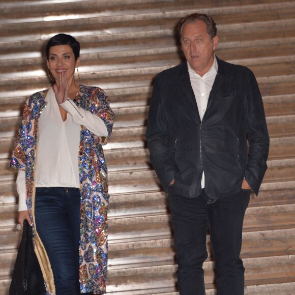 Cristina Cordula et son compagnon - Soirée de lancement d'Octobre Rose (le mois de lutte contre le cancer du sein) au Palais Chaillot à Paris le 28 septembre 2015