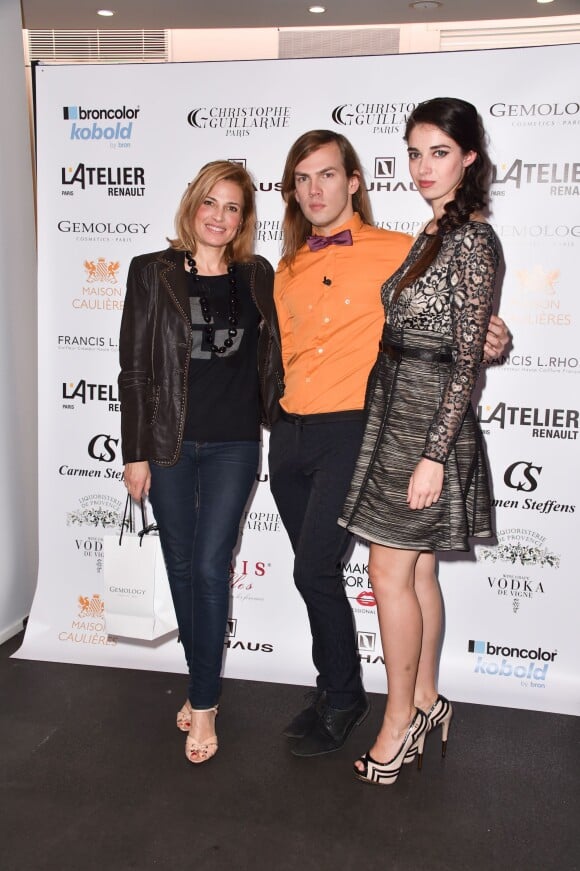 Christine Lemler, Christophe Guillarmé, Sarah Barzyk - Défilé "Christophe Guillarmé" collection prêt-à-porter Printemps/Eté 2016 lors de la fashion week à l'atelier Renault à Paris le 30 septembre 2015.