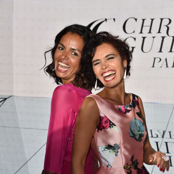 Laurence Roustandjee, Aïda Touihri - Défilé "Christophe Guillarmé" collection prêt-à-porter Printemps/Eté 2016 lors de la fashion week à l'atelier Renault à Paris le 30 septembre 2015.
