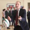 Le prince William, duc de Cambridge, lançait le programme Coach Core Welsh Rugby au centre national du sport à Cardiff, le 1er octobre 2015.