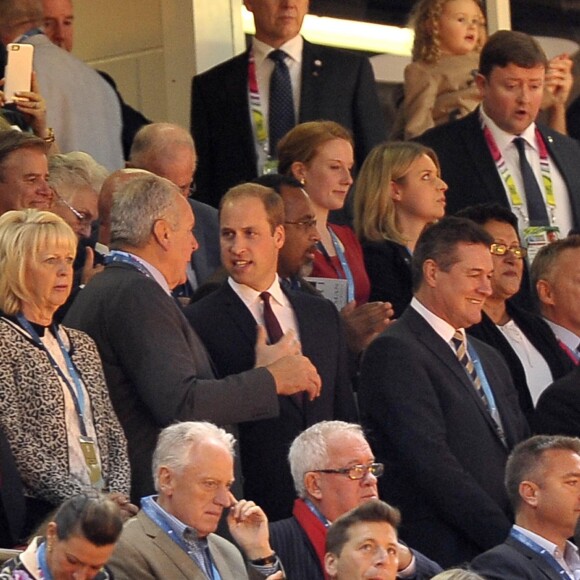 Le prince William au Millennium Stadium de Cardiff le 1er octobre 2015 lors du match Pays de Galles - Fidji lors de la Coupe du monde de rugby.