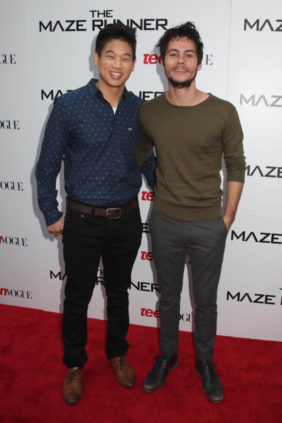 Ki Hong Lee et Dylan O'Brien - Avant-première de "Maze Runner" à New York le 15 septembre 2014