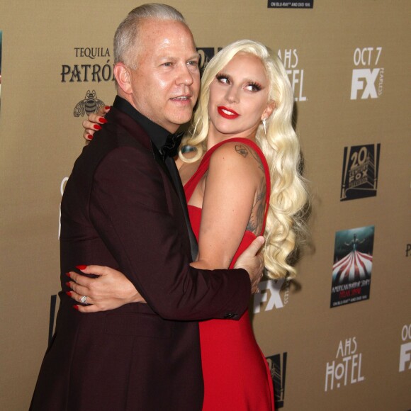 Lady Gaga et Ryan Murphy à la première de «American Horror Story» à Los Angeles, le 3 octobre 2015