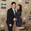Max Greenfield et sa femme Tess Sanchez à la première de «American Horror Story» à Los Angeles, le 3 octobre 2015