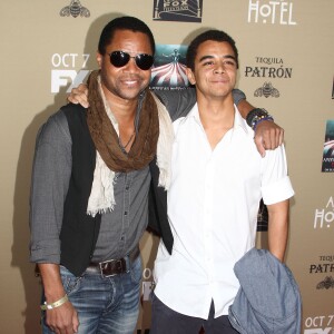 Cuba Gooding Jr et son fils Spencer Gooding à la première de «American Horror Story» à Los Angeles, le 3 octobre 2015