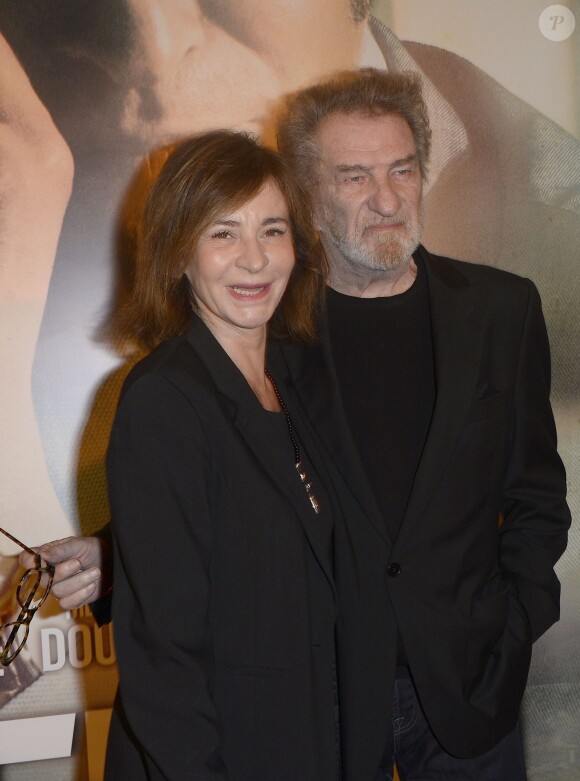 Eddy Mitchell et sa femme Muriel - Avant-première du film "La French" au cinéma Gaumont Opéra à Paris, le 25 novembre 2014.  "La French" movie premiere held at Gaumont Opera theater in Paris, France, on November 25th 2014.25/11/2014 - Paris