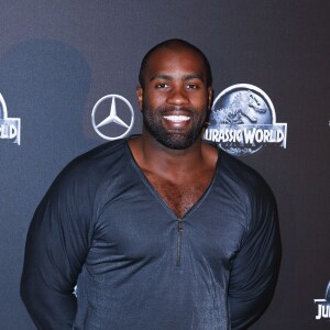 Teddy Riner lors de la première du film "Jurassic World" à Paris le 29 mai 2015