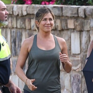 Jennifer Aniston sur le tournage de "Mother's Day" à Atlanta le 1er septembre 2015.