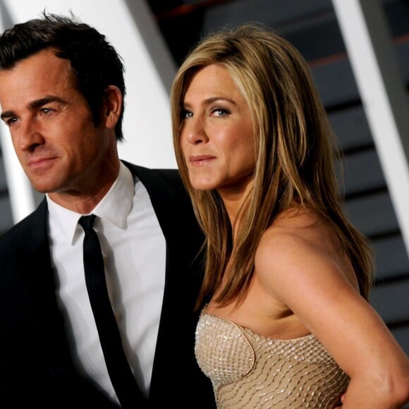 Justin Theroux et Jennifer Aniston à la Vanity Fair Oscar Party le 22 février 2015.