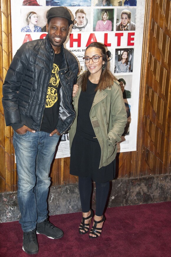 Abd al Malik et sa femme Wallen - Avant-première du film "Asphalte" à Paris le 6 octobre 2015