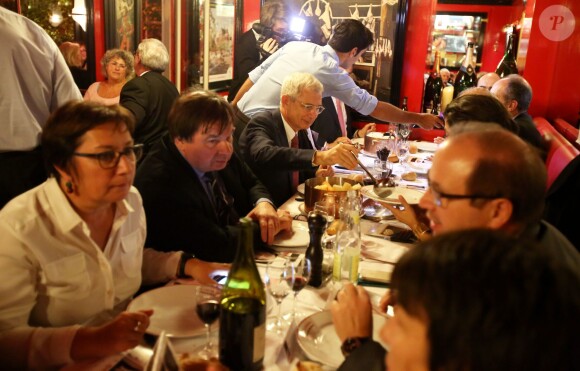 Claude Bartolone lors de la 4e édition du Pot-au-feu des célébrités organisé par les Artisans Boucher d'Ile-de-France France au restaurant Louchebem dans le quartier des Halles à Paris le 7 octobre 2015