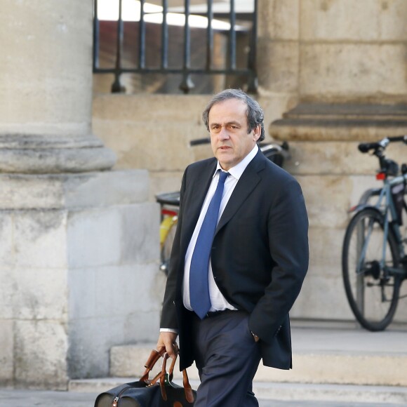 Michel Platini lors d'un comité pour l'Euro 2016 à Bordeaux, le 23 octobre 2014