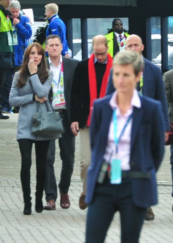Le prince William et Kate Middleton arrivent à Twickenham Stadium pour le match Australie-Pays de Galles, le 10 octobre 2015