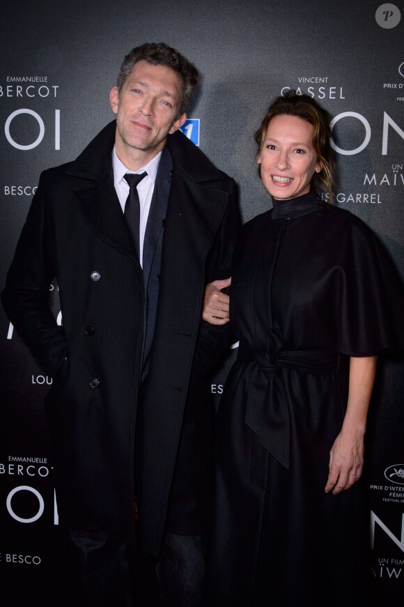 Vincent Cassel et Emmanuelle Bercot - Avant-première du film "Mon Roi" au cinéma Gaumont Capucines à Paris, le 12 octobre 2015.