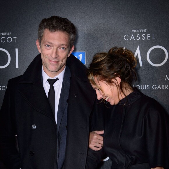 Vincent Cassel et Emmanuelle Bercot - Avant-première du film "Mon Roi" au cinéma Gaumont Capucines à Paris, le 12 octobre 2015.