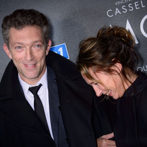 Vincent Cassel et Emmanuelle Bercot - Avant-première du film "Mon Roi" au cinéma Gaumont Capucines à Paris, le 12 octobre 2015.