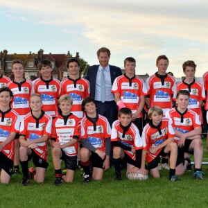 Le prince Harry a rendu visite aux jeunes du club de rugby de Paignton dans le Devon le 7 octobre 2015