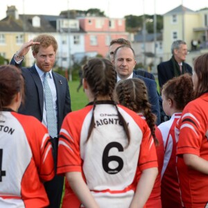 Le prince Harry a rendu visite aux jeunes du club de rugby de Paignton dans le Devon le 7 octobre 2015