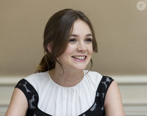Carey Mulligan en conférence de presse pour le film "Les Suffragettes" à l'hôtel Waldorf Astoria à New York. Le 12 octobre 2015