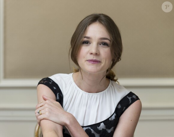 Carey Mulligan en conférence de presse pour le film "Les Suffragettes" à l'hôtel Waldorf Astoria à New York. Le 12 octobre 2015