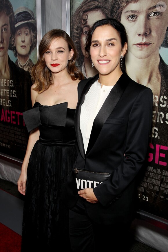 Carey Mulligan, Sarah Gavron à l'avant-première du film Suffragette à New York, le 12 octobre 2015