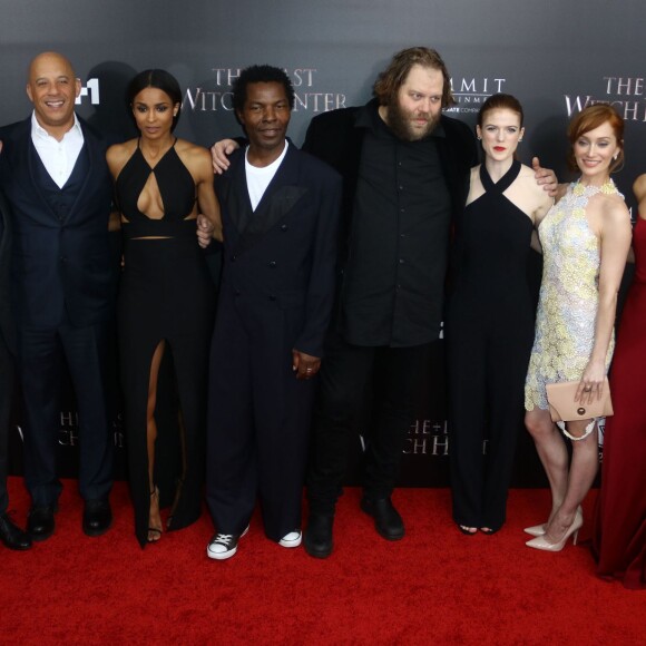 Elijah Wood, Vin Diesel, Ciara, Lotte Verbeek, Rose Leslie, Allegra Carpenter à la première du film 'The Last Witch Hunter' à New York, le 13 octobre 2015.