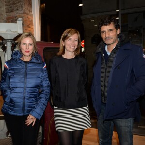 Exclusif - Karin Viard, Sophie Lacoste et Pascal Elbé - Soirée d'ouverture de la boutique Fusalp au 8 rue des Blancs Manteaux à Paris le 6 octobre 2015.