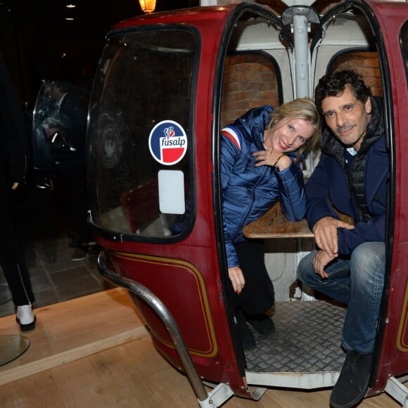 Exclusif - Karin Viard et Pascal Elbé - Soirée d'ouverture de la boutique Fusalp au 8 rue des Blancs Manteaux à Paris le 6 octobre 2015.