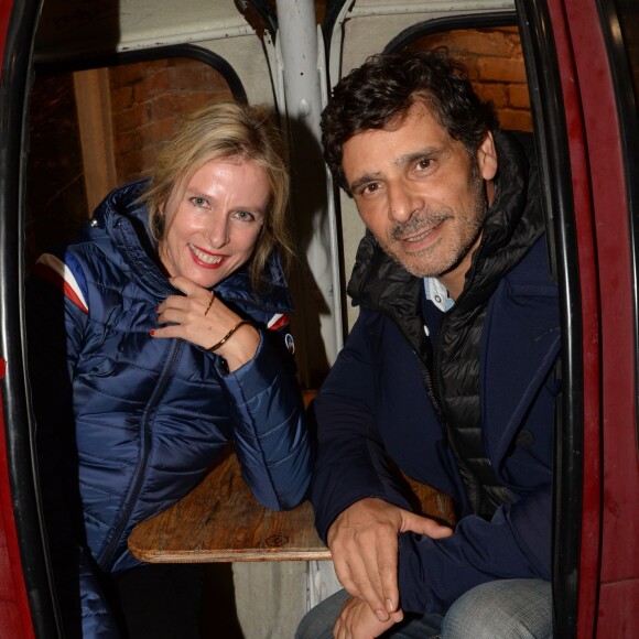 Exclusif - Karin Viard et Pascal Elbé - Soirée d'ouverture de la boutique Fusalp au 8 rue des Blancs Manteaux à Paris le 6 octobre 2015.