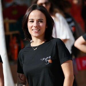 Exclusif - Alizée et sa fille Annily ont participé à la dernière journée de la 9ème édition de l'association 'La Marie Do' à Ajaccio en tant que marraine le 11 octobre 2015.