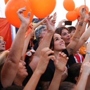 Exclusif - Alizée et sa fille Annily ont participé à la dernière journée de la 9ème édition de l'association 'La Marie Do' à Ajaccio en tant que marraine le 11 octobre 2015.