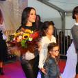 Exclusif - Alizée et sa fille Annily ont participé à la dernière journée de la 9ème édition de l'association 'La Marie Do' à Ajaccio en tant que marraine le 11 octobre 2015.