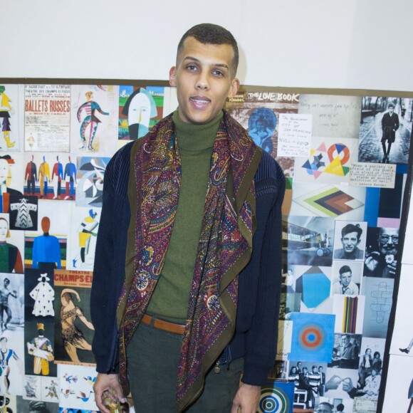 Le chanteur Stromae - People au défilé de mode hommes Valentino collection prêt-à-porter Automne Hiver 2015/2016 à l'hôtel Salomon de Rothschild à Paris, le 21 janvier 2015  People at the Valentino Fashion Week Men's Wear Fall/Winter 2015/2016 at the hotel Salomon de Rothschild in Paris on January 21, 2015.21/01/2015 - Paris