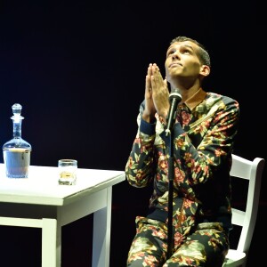 Stromae sur le plateau de l'émission télé "Che tempo che fa" à Milan en Italie le 14 décembre 2014.  Italian TV show - che tempo che fa - Milan - Italy - 14 december 201414/12/2014 - Milan