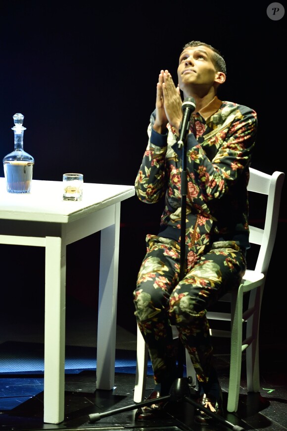 Stromae sur le plateau de l'émission télé "Che tempo che fa" à Milan en Italie le 14 décembre 2014.  Italian TV show - che tempo che fa - Milan - Italy - 14 december 201414/12/2014 - Milan