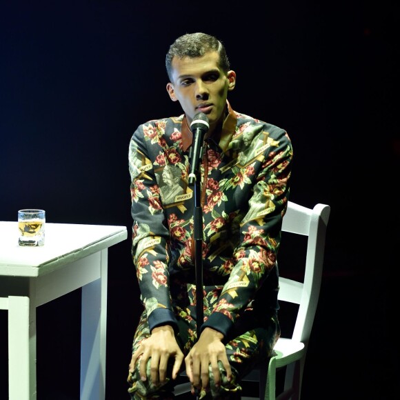 Stromae sur le plateau de l'émission télé "Che tempo che fa" à Milan en Italie le 14 décembre 2014.  Italian TV show - che tempo che fa - Milan - Italy - 14 december 201414/12/2014 - Milan