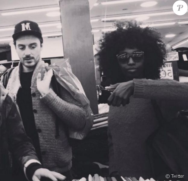 Marco Conti, au milieu, et Inna Modja, twitter 2015