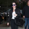 Demi Lovato sort d'un building à New York, le 29 septembre 2015.  Demi Lovato is spotted stepping out in New York City, New York on September 29, 2015.29/09/2015 - New York