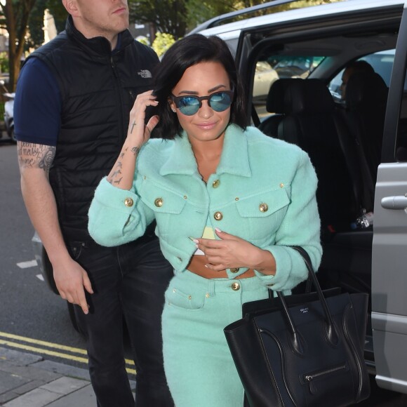 Demi Lovato arrive à un studio à Londres, le 10 septembre 2015.  Demi Lovato is seen studios in golden square london 10 September 2015.10/09/2015 - Londres