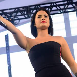 Demi Lovato en concert au JK Iguatemi Mall de Sao Paulo, au Brésil, le 20 octobre 2015