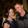 Fabienne Carat et Sandrine Quétier - Soirée d'inauguration de la Fiac 2015 organisée par Orange au Grand Palais à Paris, le 21 octobre 2015.