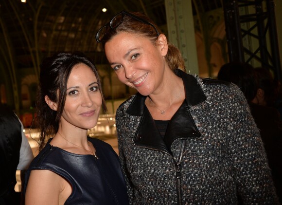 Fabienne Carat et Sandrine Quétier - Soirée d'inauguration de la Fiac 2015 organisée par Orange au Grand Palais à Paris, le 21 octobre 2015.
