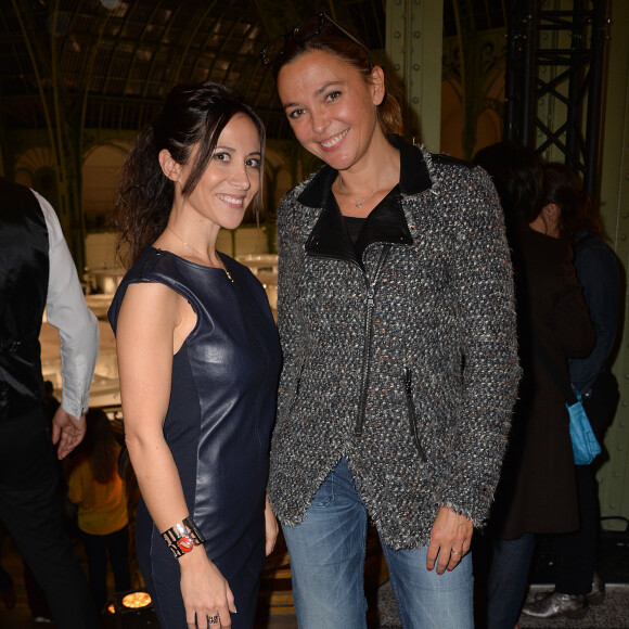 Fabienne Carat et Sandrine Quétier - Soirée d'inauguration de la Fiac 2015 organisée par Orange au Grand Palais à Paris, le 21 octobre 2015.