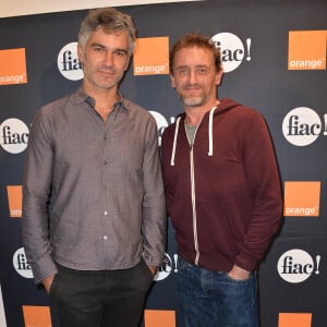 François Vincentelli et Jean-Paul Rouve - Soirée d'inauguration de la Fiac 2015 organisée par Orange au Grand Palais à Paris, le 21 octobre 2015.