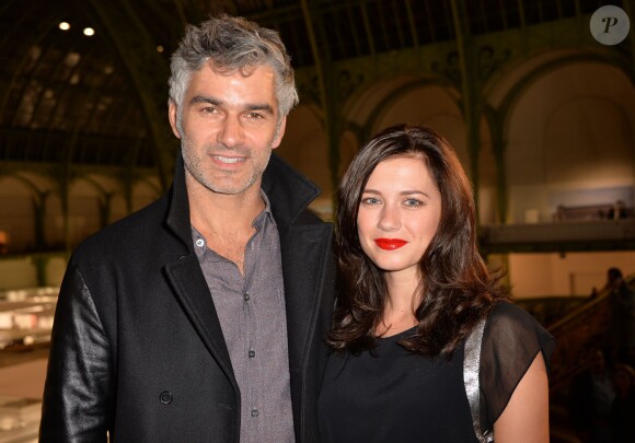 François Vincentelli et sa compagne Alice Dufour - Soirée d'inauguration de la Fiac 2015 organisée par Orange au Grand Palais à Paris, le 21 octobre 2015.