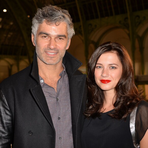 François Vincentelli et sa compagne Alice Dufour - Soirée d'inauguration de la Fiac 2015 organisée par Orange au Grand Palais à Paris, le 21 octobre 2015.
