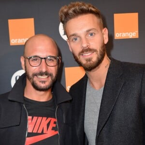 M. Pokora et Cartman - Soirée d'inauguration de la Fiac 2015 organisée par Orange au Grand Palais à Paris, le 21 octobre 2015.