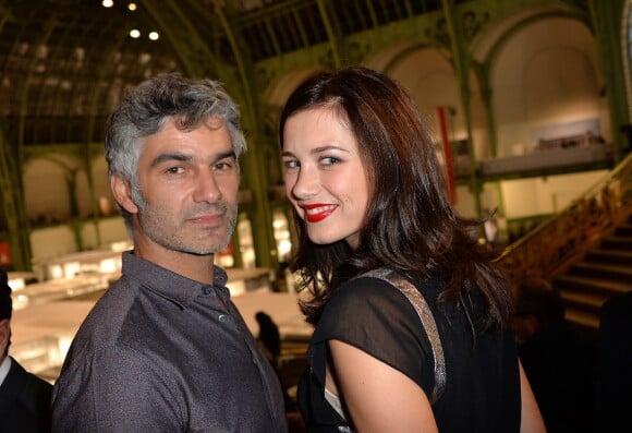 François Vincentelli et sa compagne Alice Dufour - Soirée d'inauguration de la Fiac 2015 organisée par Orange au Grand Palais à Paris, le 21 octobre 2015.
