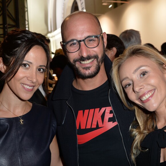 Fabienne Carat, Cartman et sa femme Aurélia Crebessegues - Soirée d'inauguration de la Fiac 2015 organisée par Orange au Grand Palais à Paris, le 21 octobre 2015.